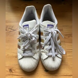 Adidas Superstar Sneakers White/Gold Women’s Size US 4